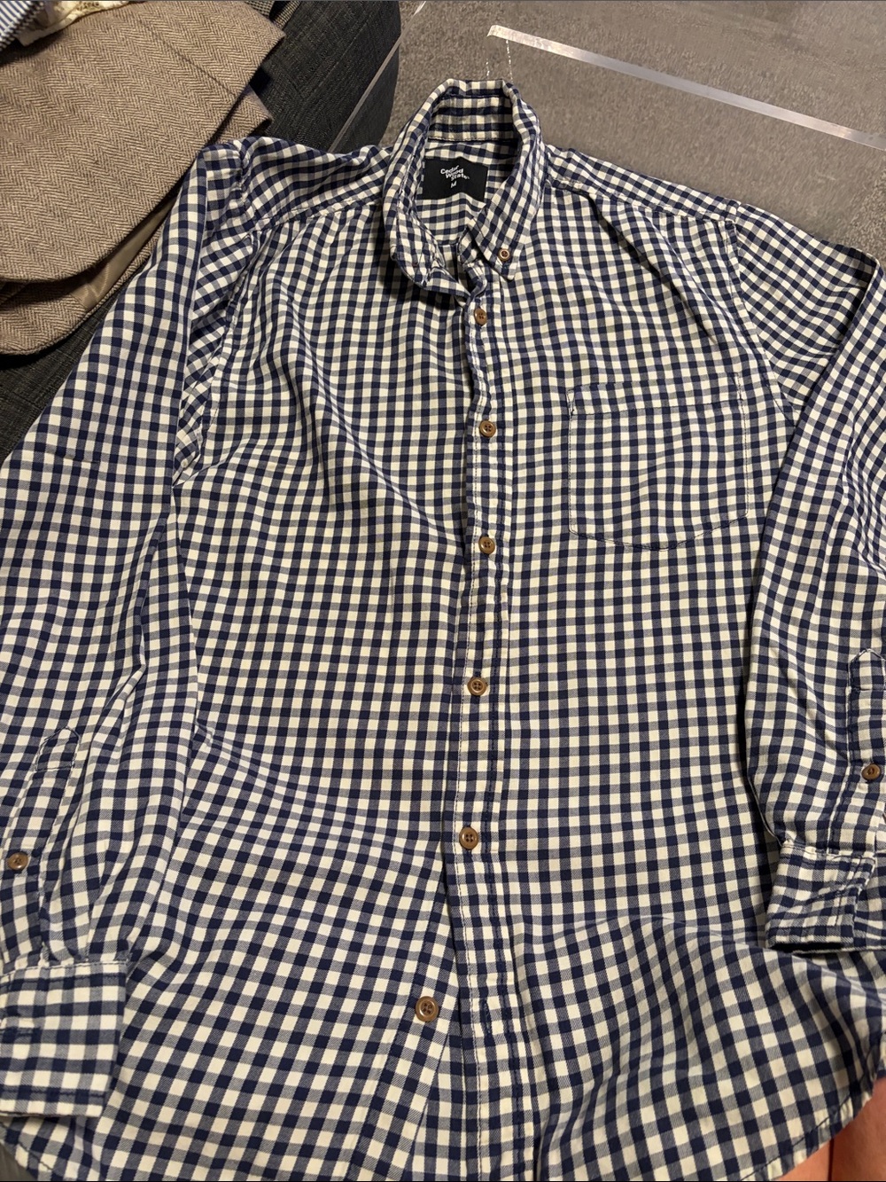 Cedar wood state men’s button down shirt